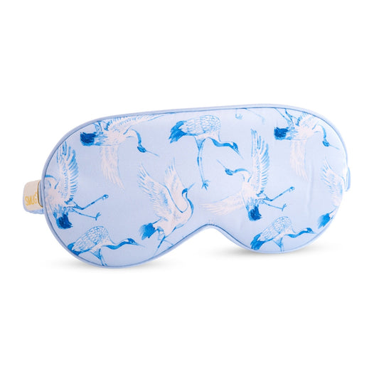 Satin Sleep Mask - Cranes Print
