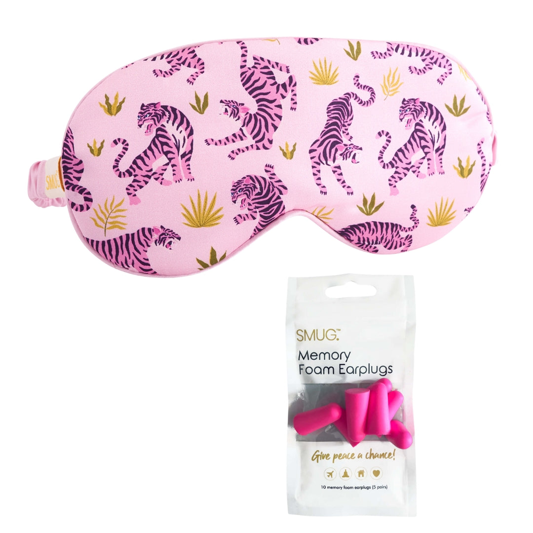 Satin Sleep Mask - Pink Tiger