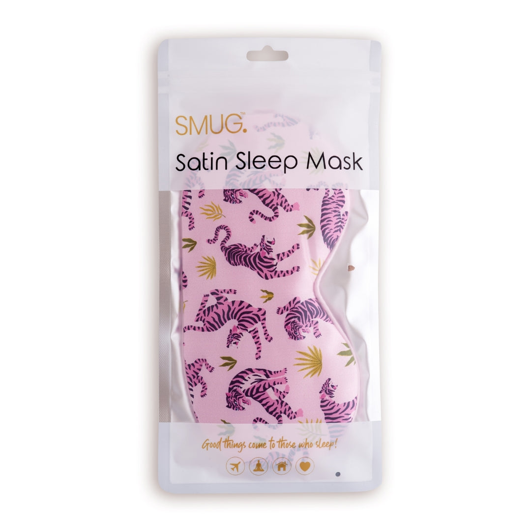 Satin Sleep Mask - Pink Tiger