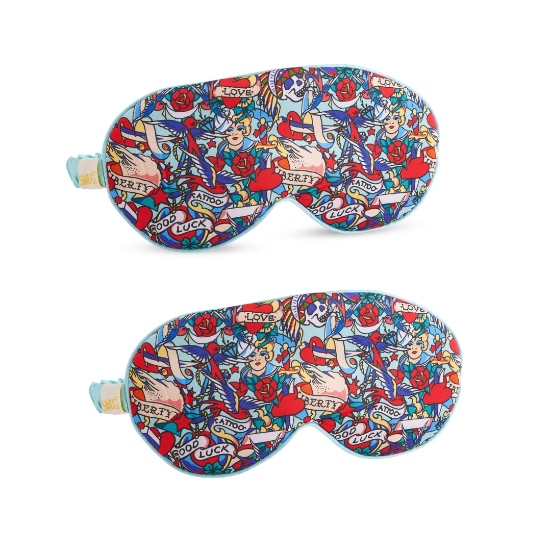 Satin Sleep Mask Twin Pack Sets - Various Designs