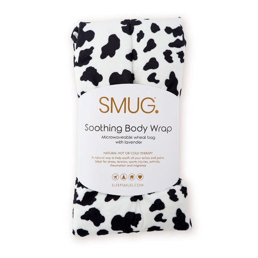 Soothing Body Wrap Wheat Bag Infused with Lavender Oil - Cow Print