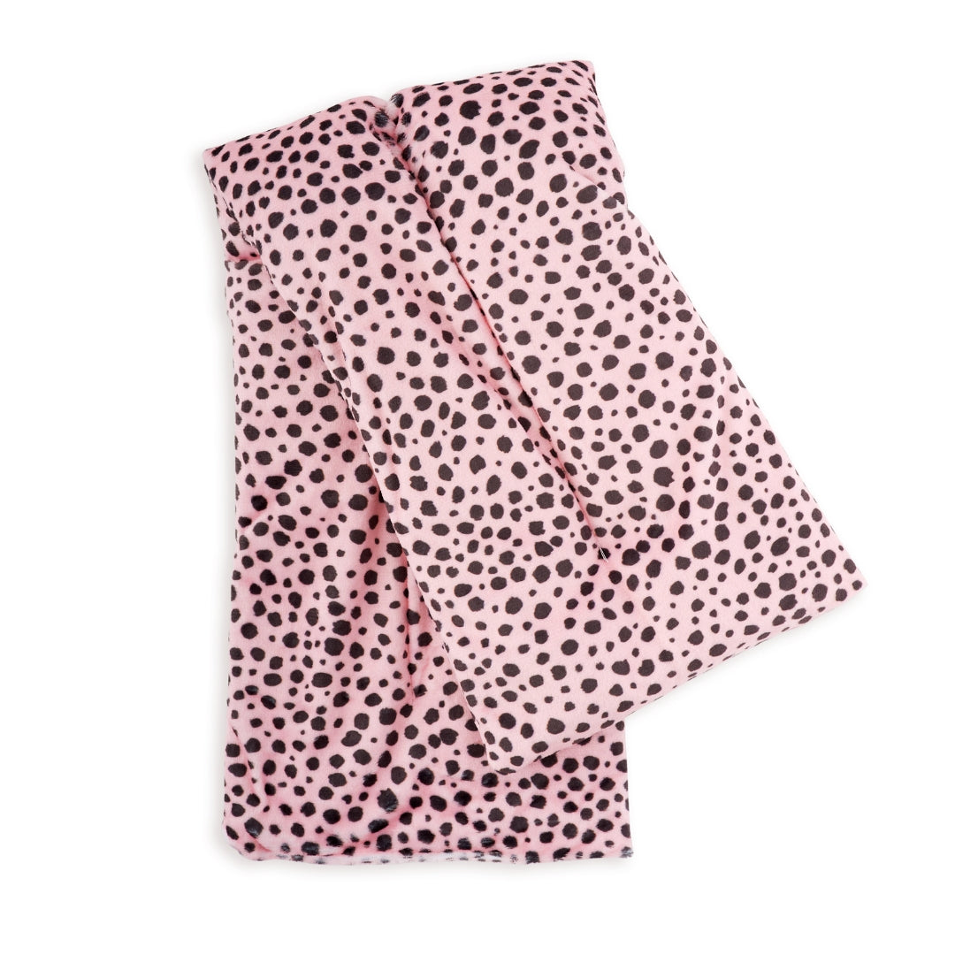 Soothing Body Wrap Wheat Bag Infused with Lavender Oil - Pink Dalmatian