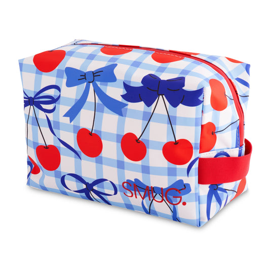 Wash Bag - Blue Cherries Print