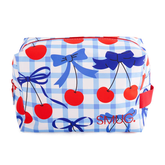 Wash Bag - Blue Cherries Print
