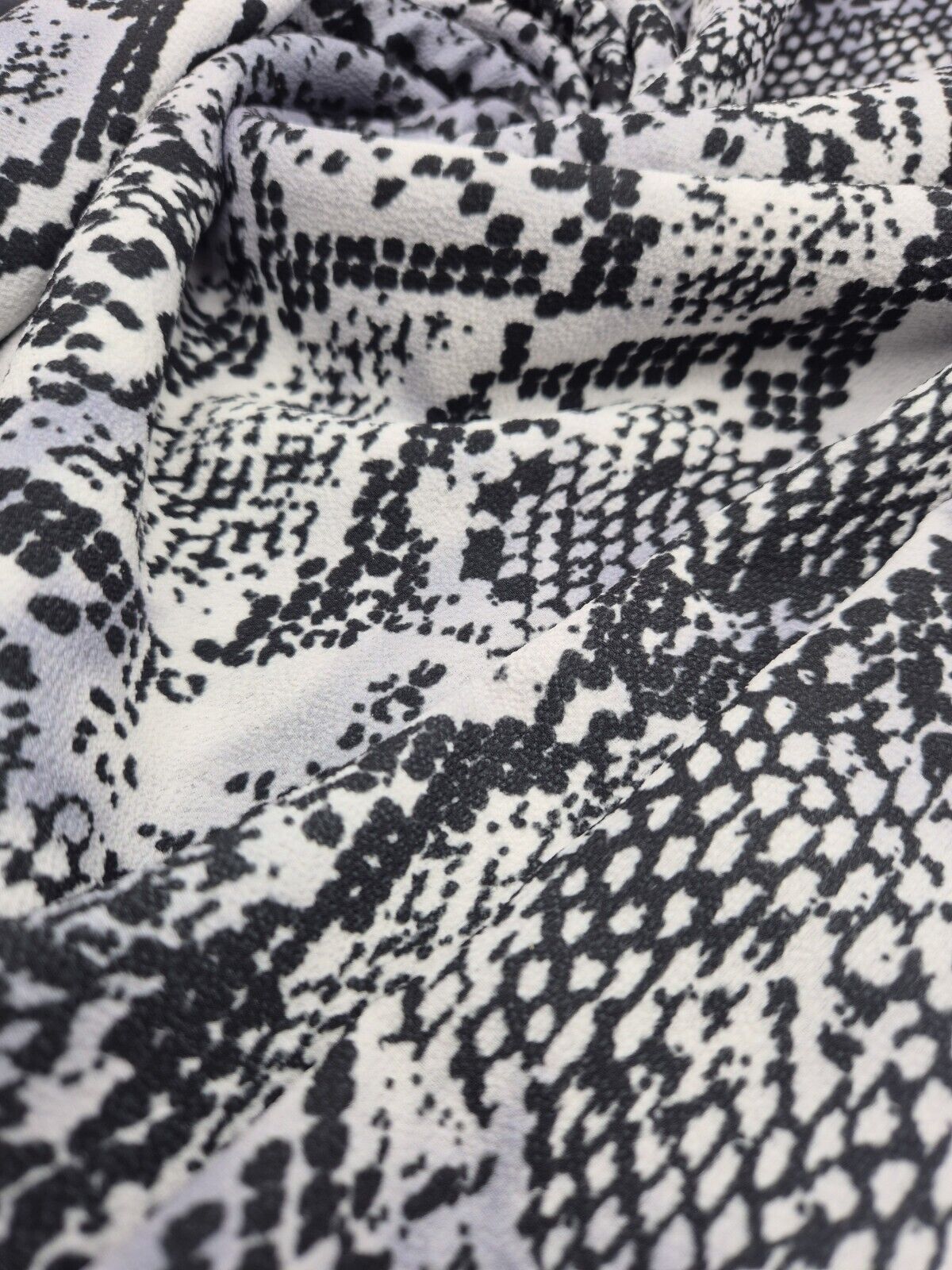 Snake Print Light weight Bubble Crepe Fabric