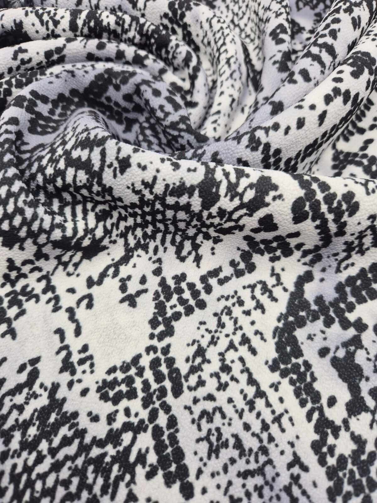 Snake Print Light weight Bubble Crepe Fabric