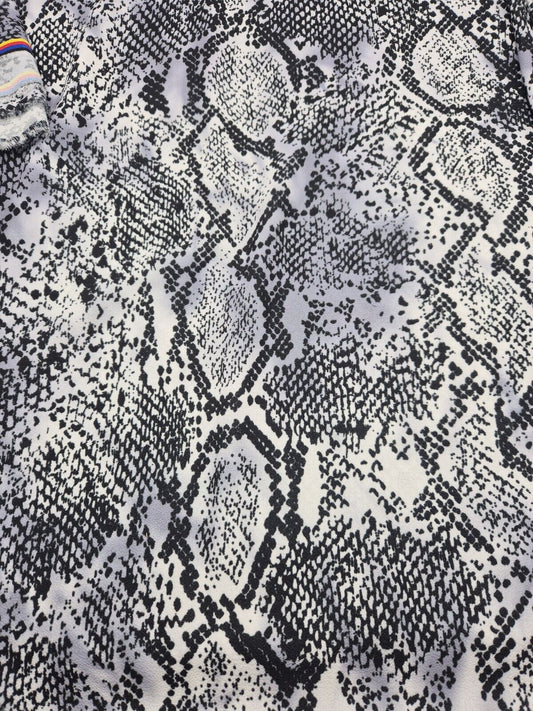 Snake Print Light weight Bubble Crepe Fabric
