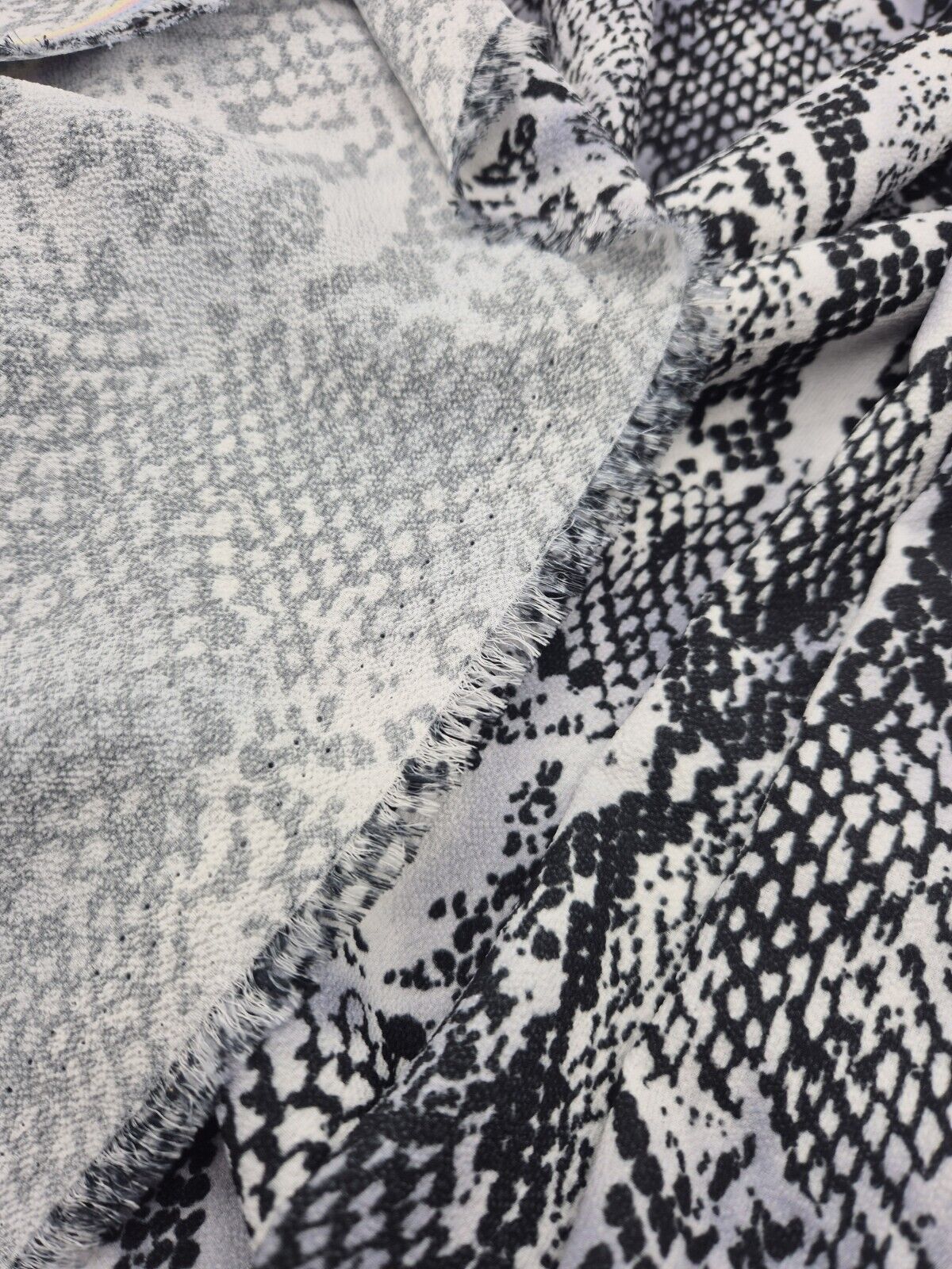 Snake Print Light weight Bubble Crepe Fabric