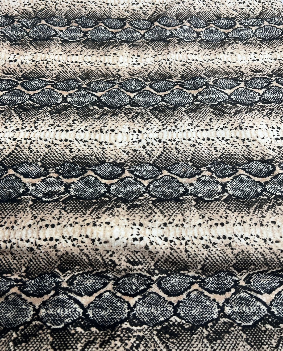 Snake Stone Print Velour Spandex Stretch Fabric