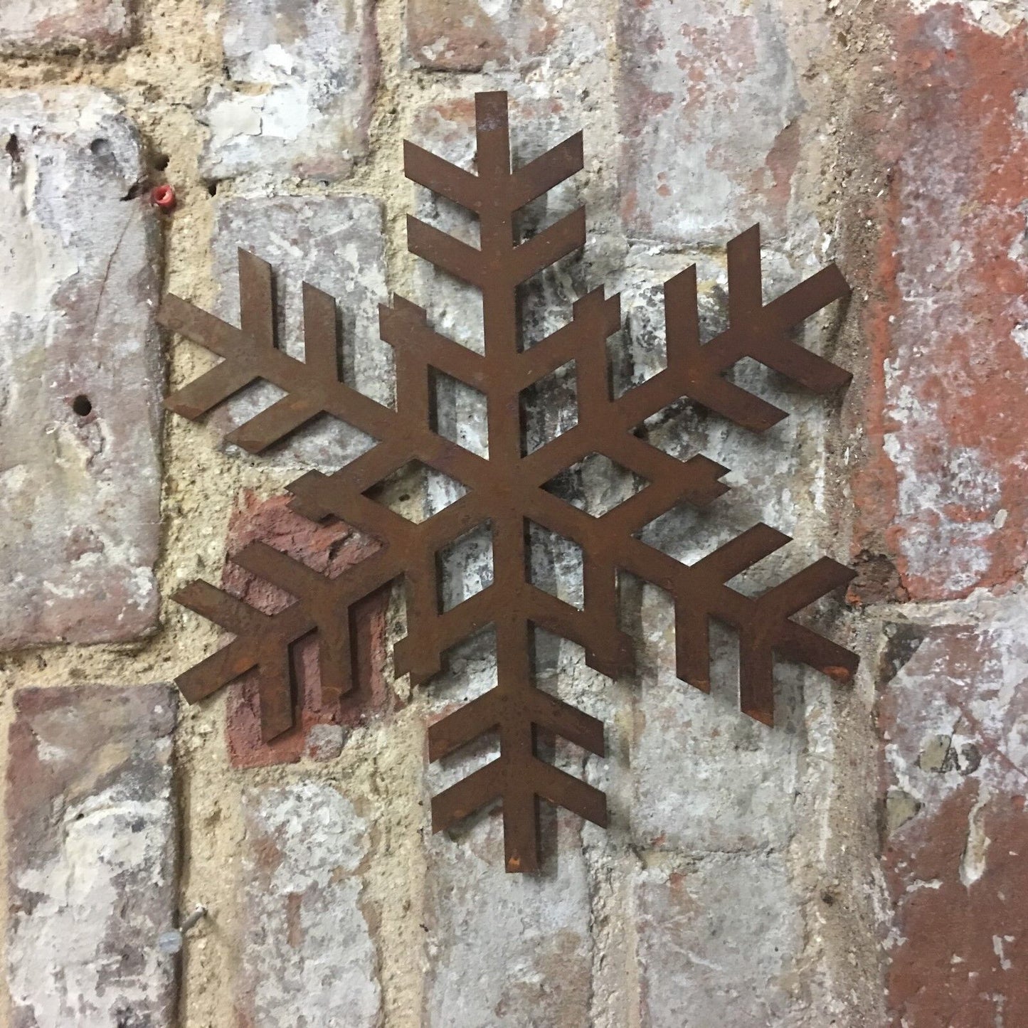 Large Rustic Metal Snowflake Decoration