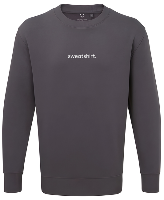 simple. sweatshirt. charcoal.