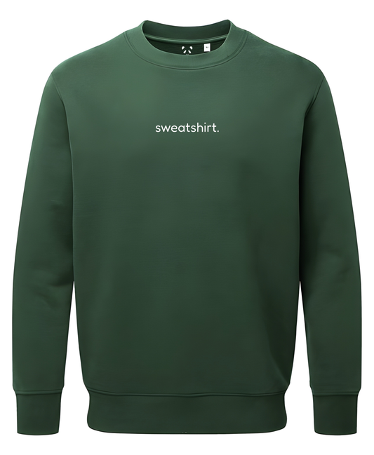 simple. sweatshirt. forest-green.