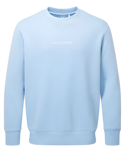 simple. sweatshirt. light-blue.