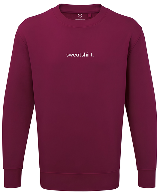 simple. sweatshirt. burgundy.