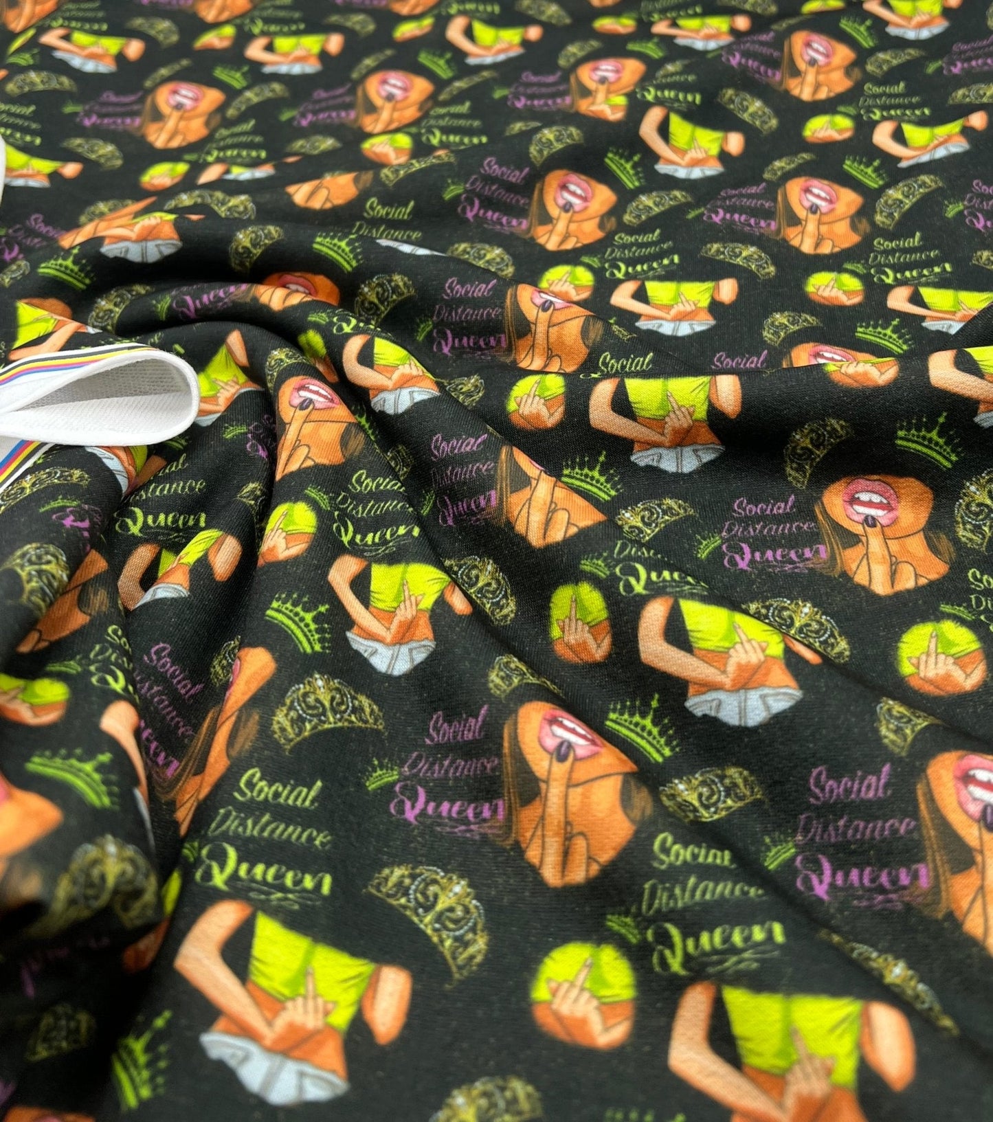 Social Distance Queen French Terry Loopback Fabric