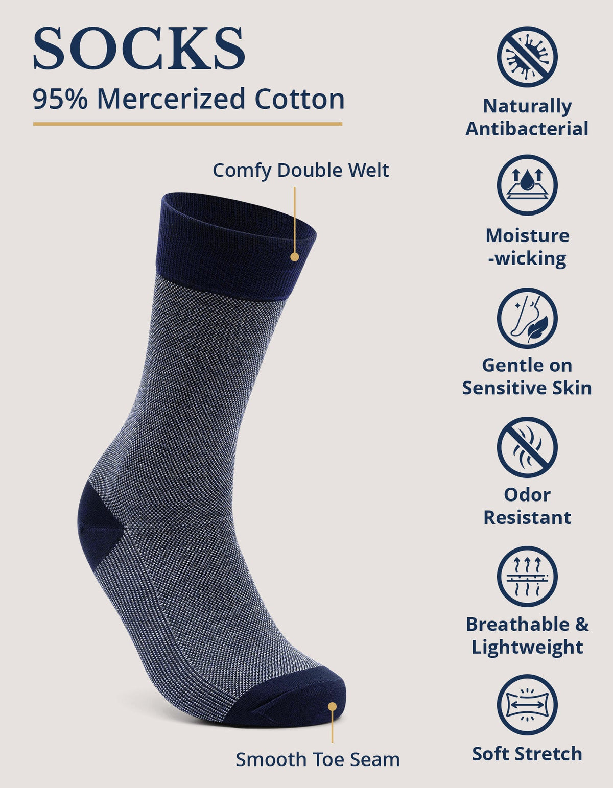 Premium Plain Black Cotton Socks