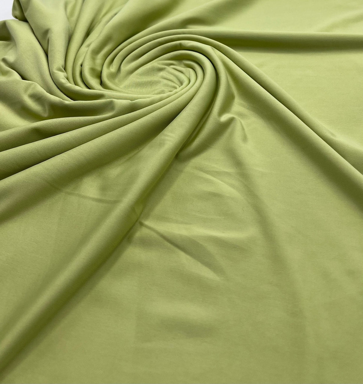 Soft Lime Green Plain Shiny Soft Touch Slinky 4 Way Stretch Fabric