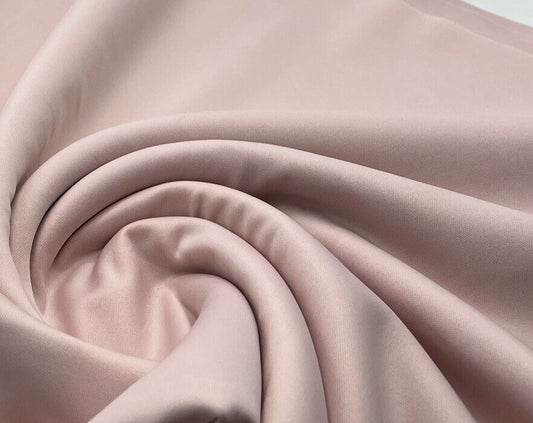 Soft Pink Plain Scuba 4 Way Stretch Smooth Jersey Fabric
