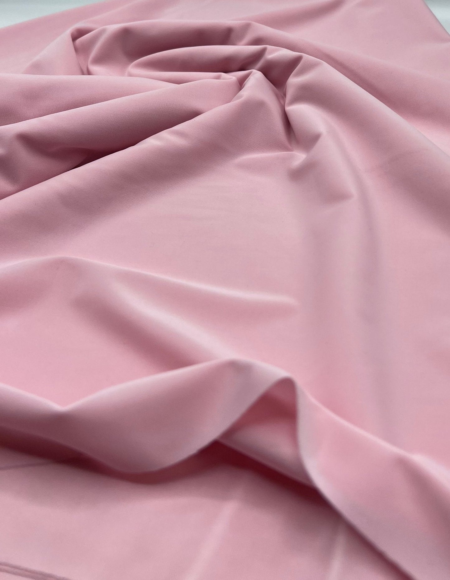 Soft Pink Plain Shiny Soft Touch Slinky 4 Way Stretch Fabric