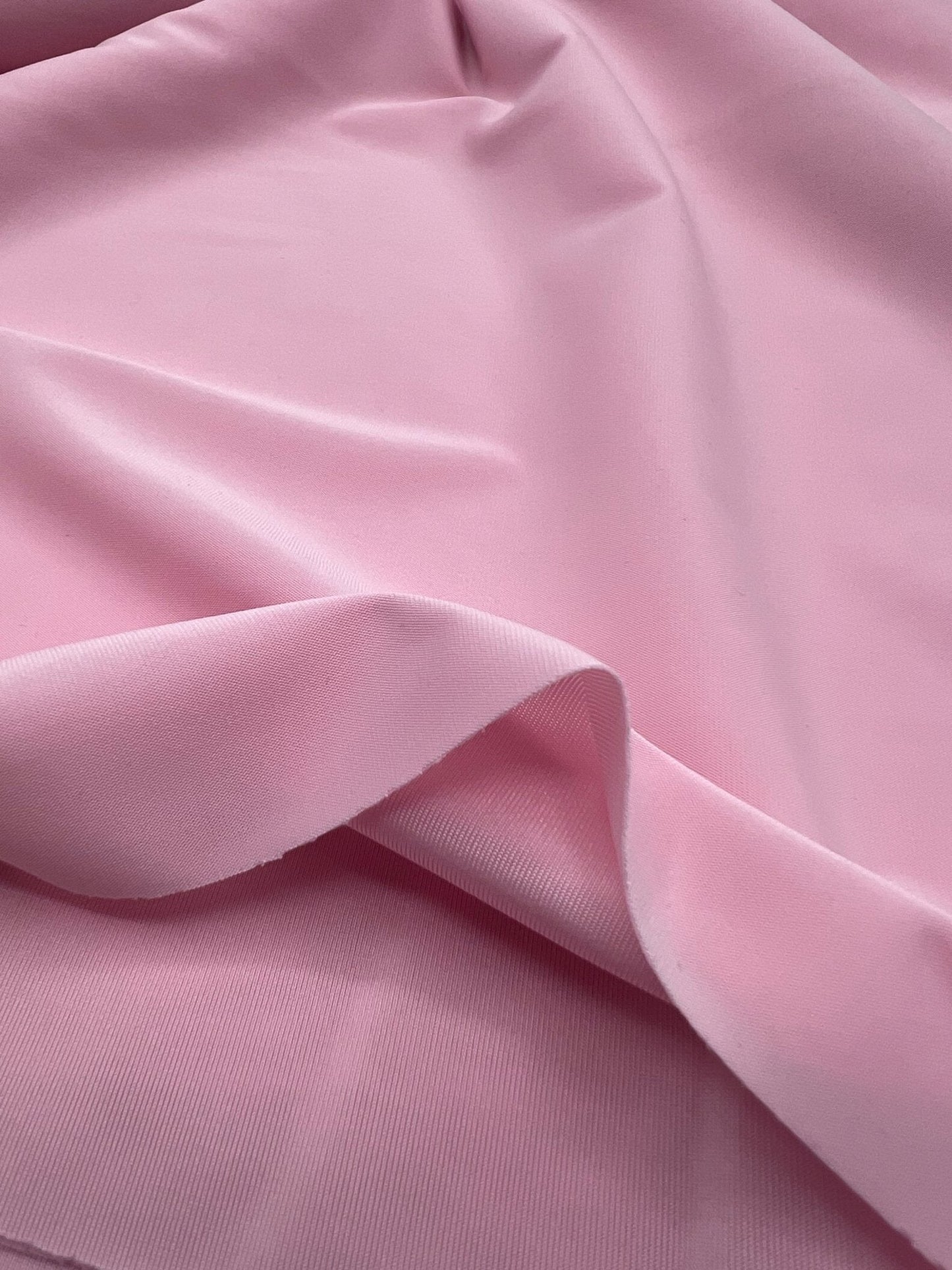 Soft Pink Plain Shiny Soft Touch Slinky 4 Way Stretch Fabric