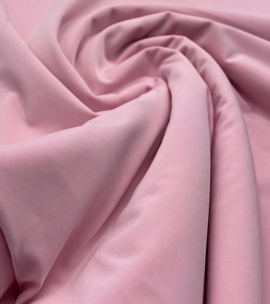 Soft Pink Plain Shiny Soft Touch Slinky 4 Way Stretch Fabric