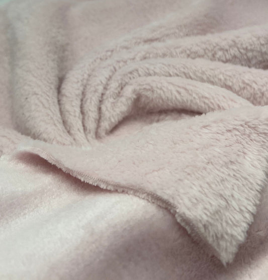 Ivory Super Soft Plain Cuddle Fleece Fabric Blanket Loungewear