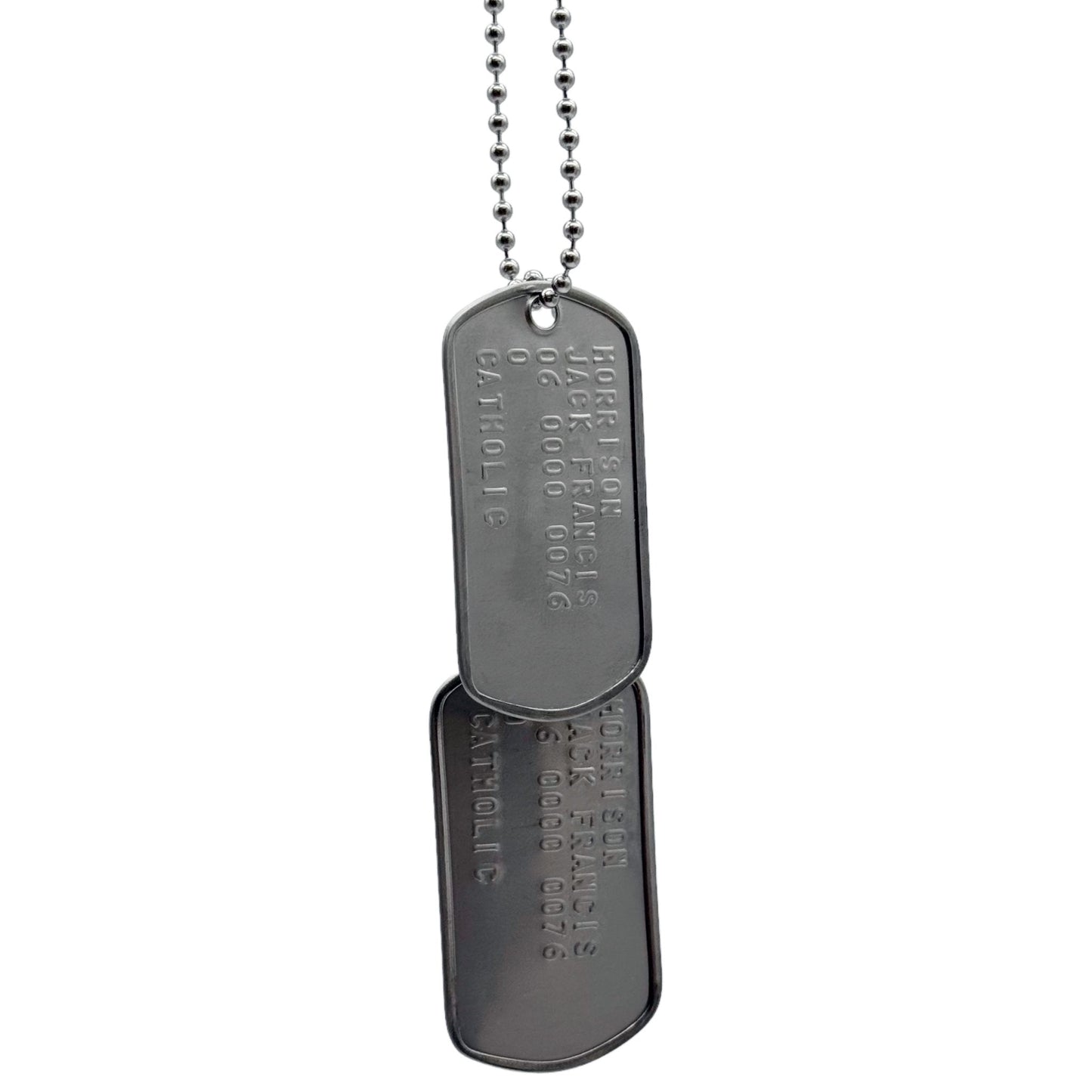'Soldier 76' DOG TAGS Necklace - Prop Replica Stainless Steel - Chains Included