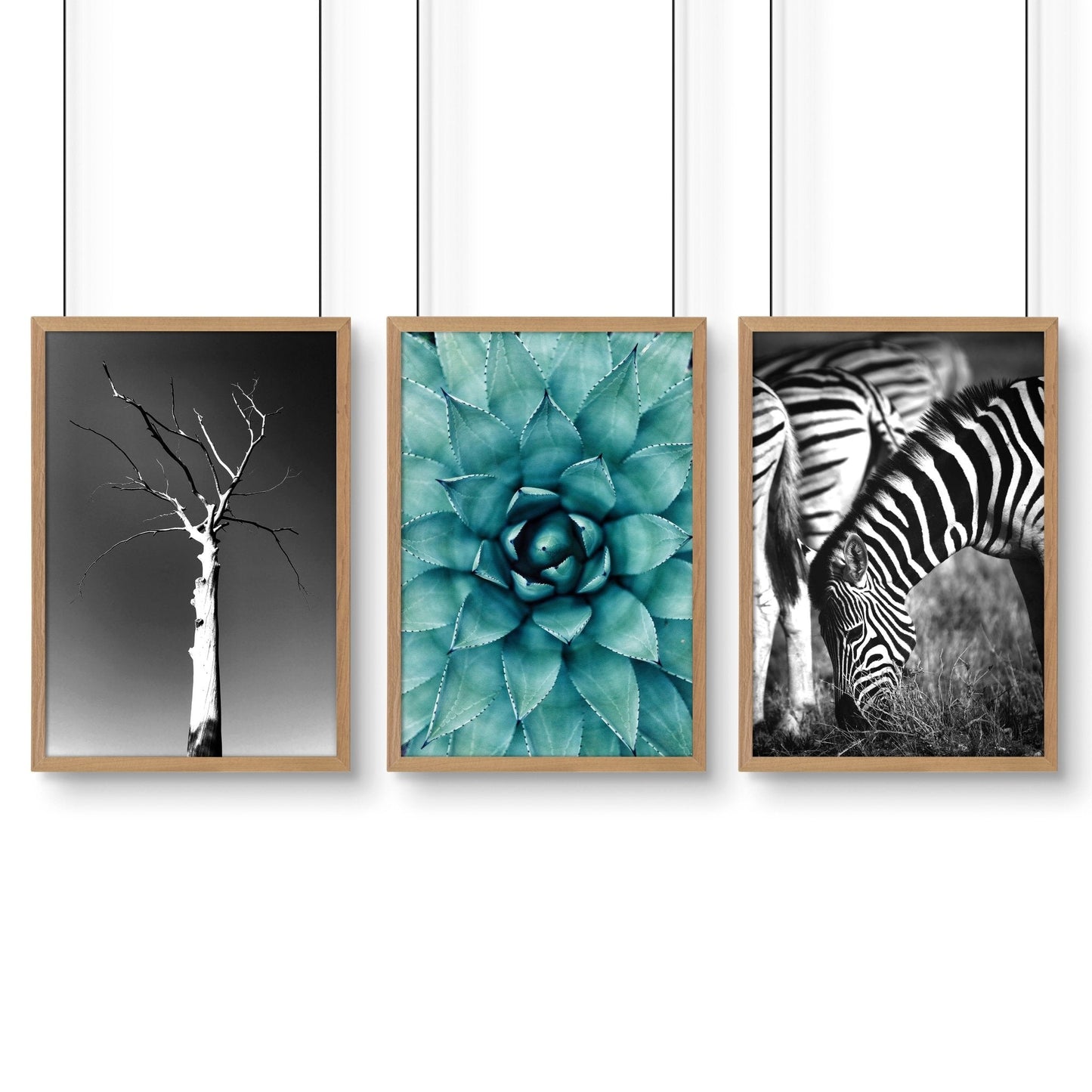 Soothing Wall Art | Set of 3 African Wildlife Wall art Prints