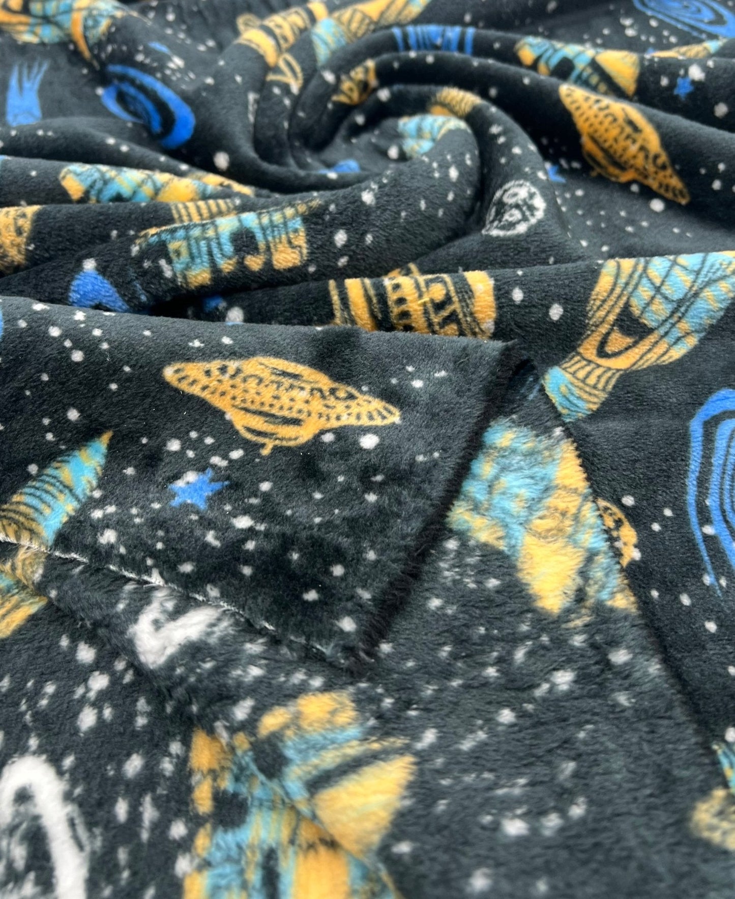 Space Age Cuddle Fleece Fabric Blanket Loungewear