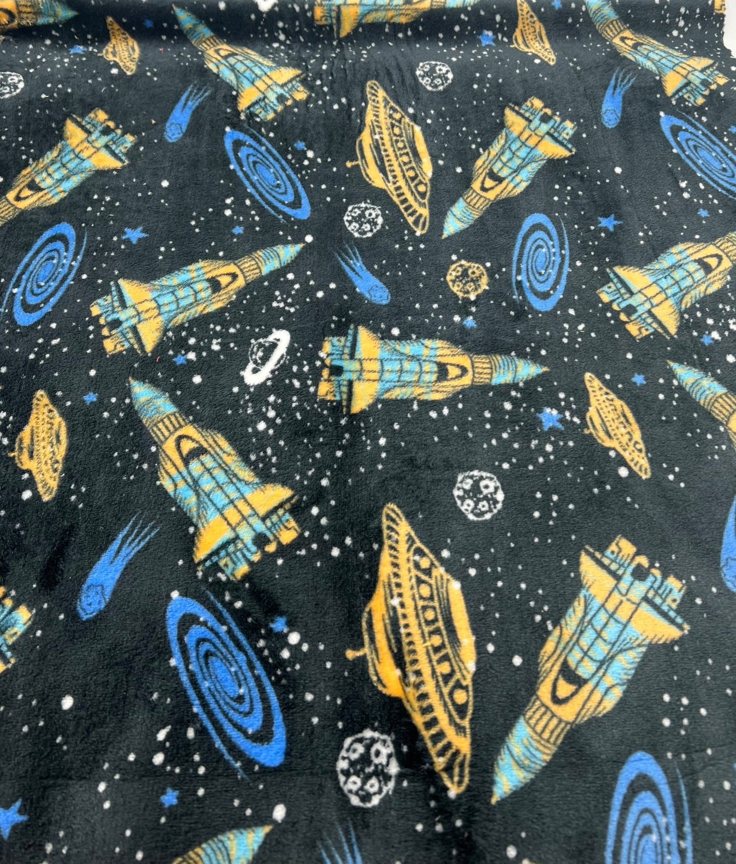 Space Age Cuddle Fleece Fabric Blanket Loungewear