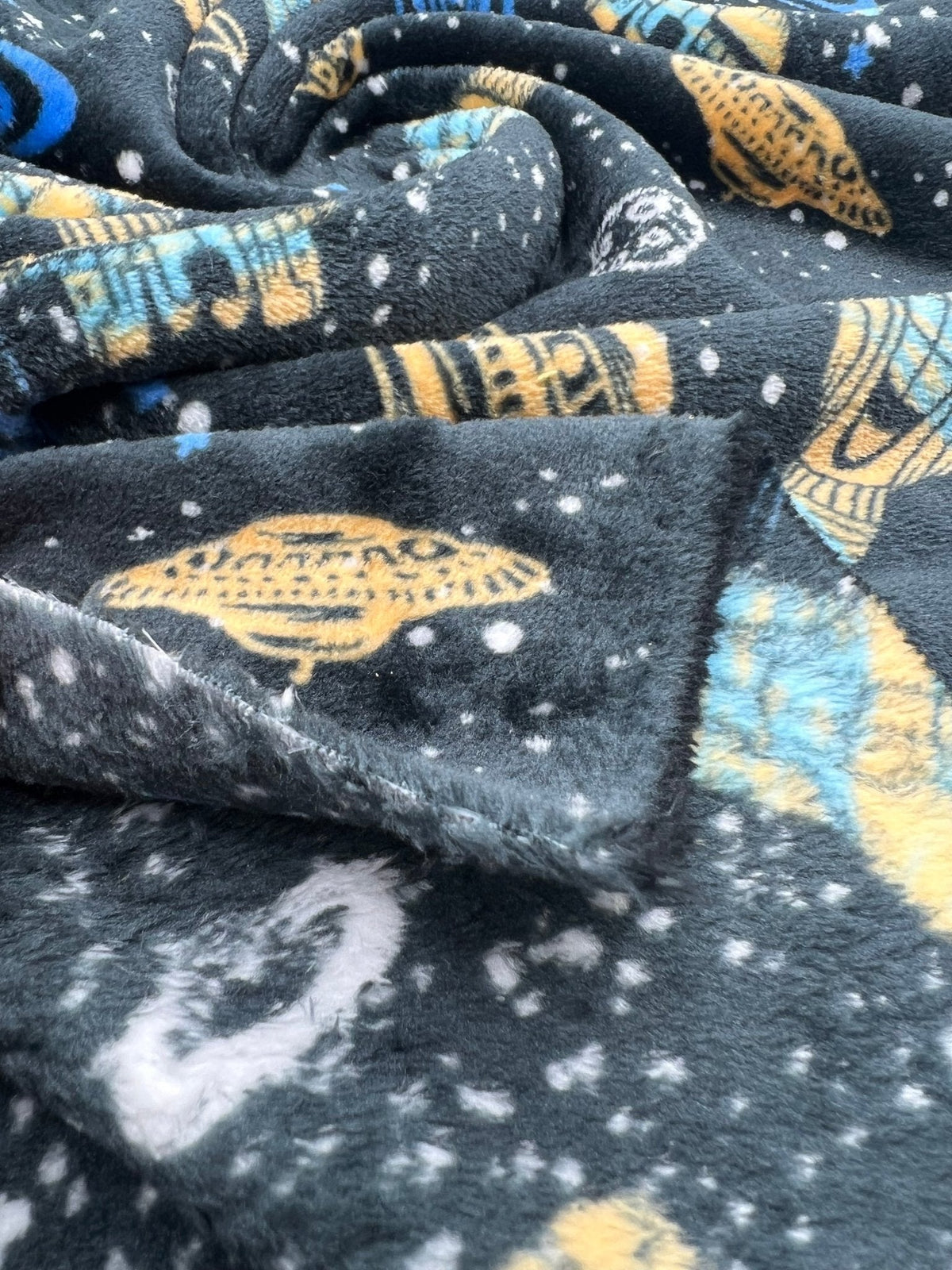 Space Age Cuddle Fleece Fabric Blanket Loungewear