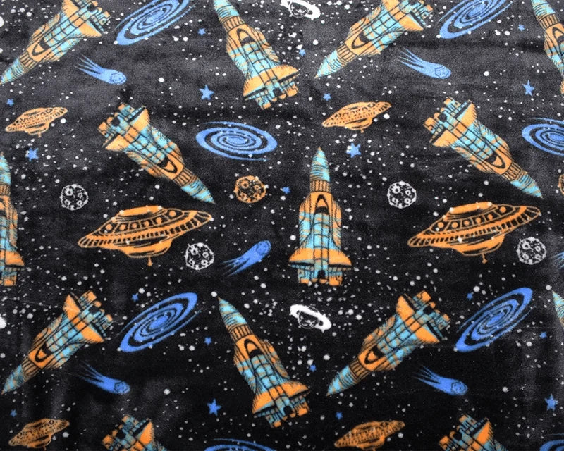 Space Age Cuddle Fleece Fabric Blanket Loungewear