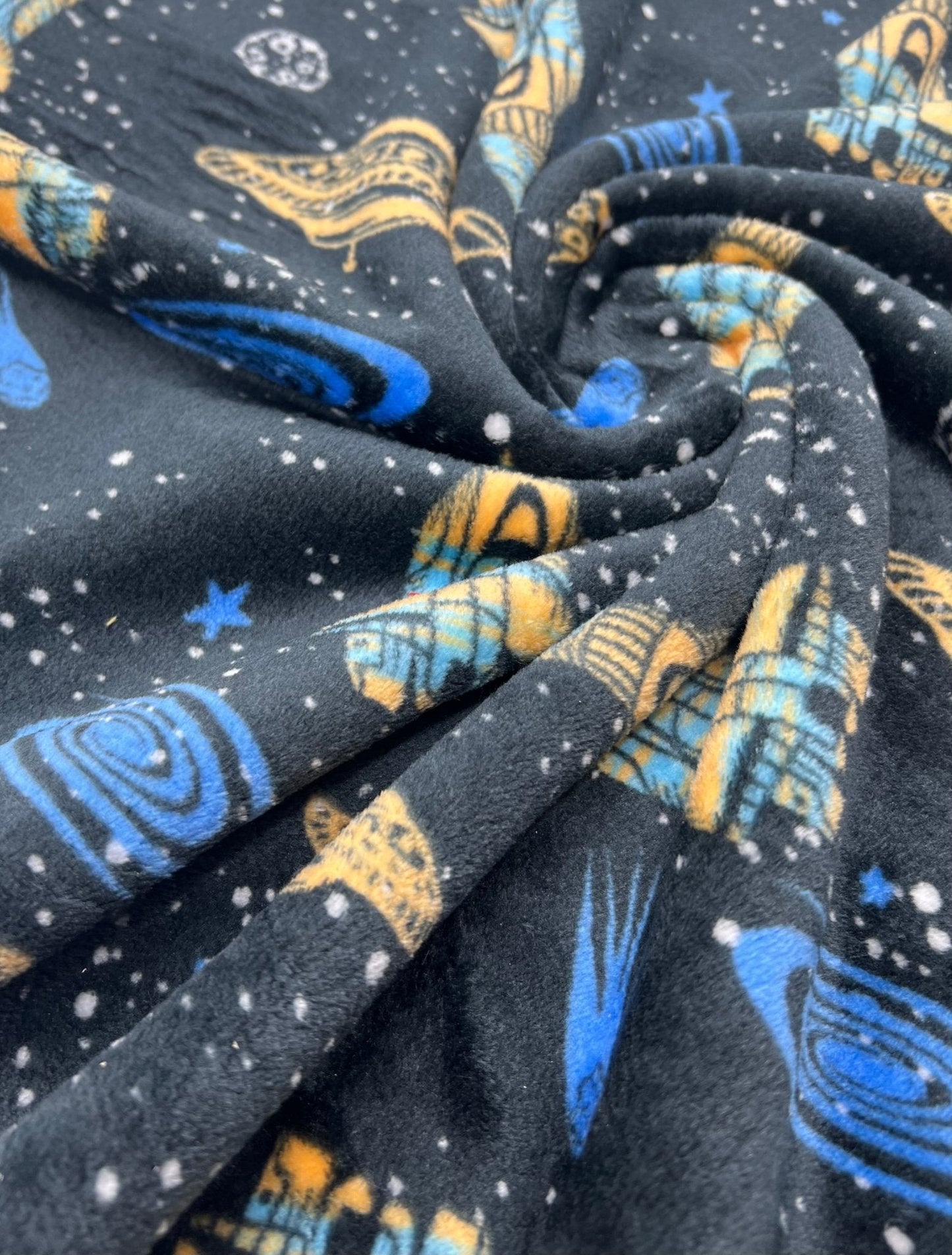 Space Age Cuddle Fleece Fabric Blanket Loungewear