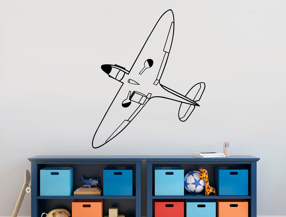 Spitfire Wall Sticker – Vintage WW2 Aircraft Wall Art
