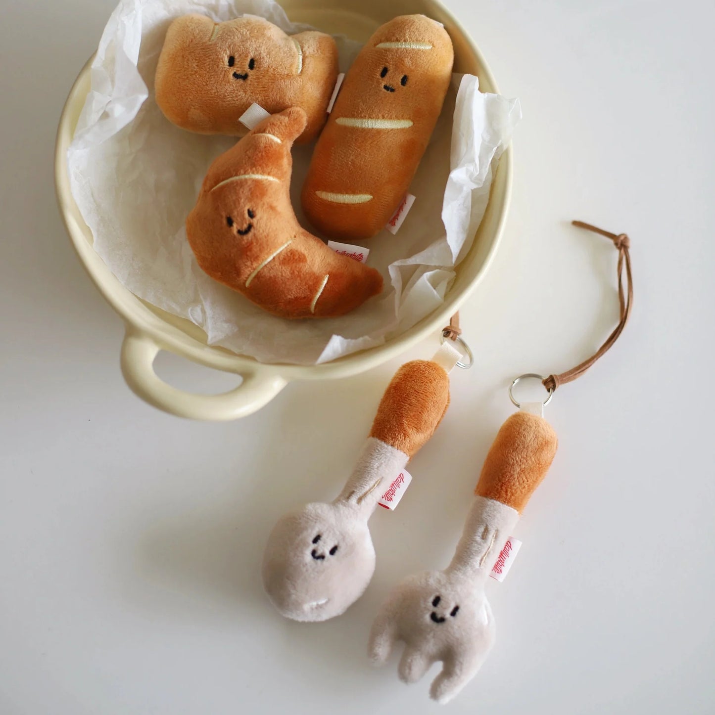 Daily White | Spoon And Fork Plush Charm