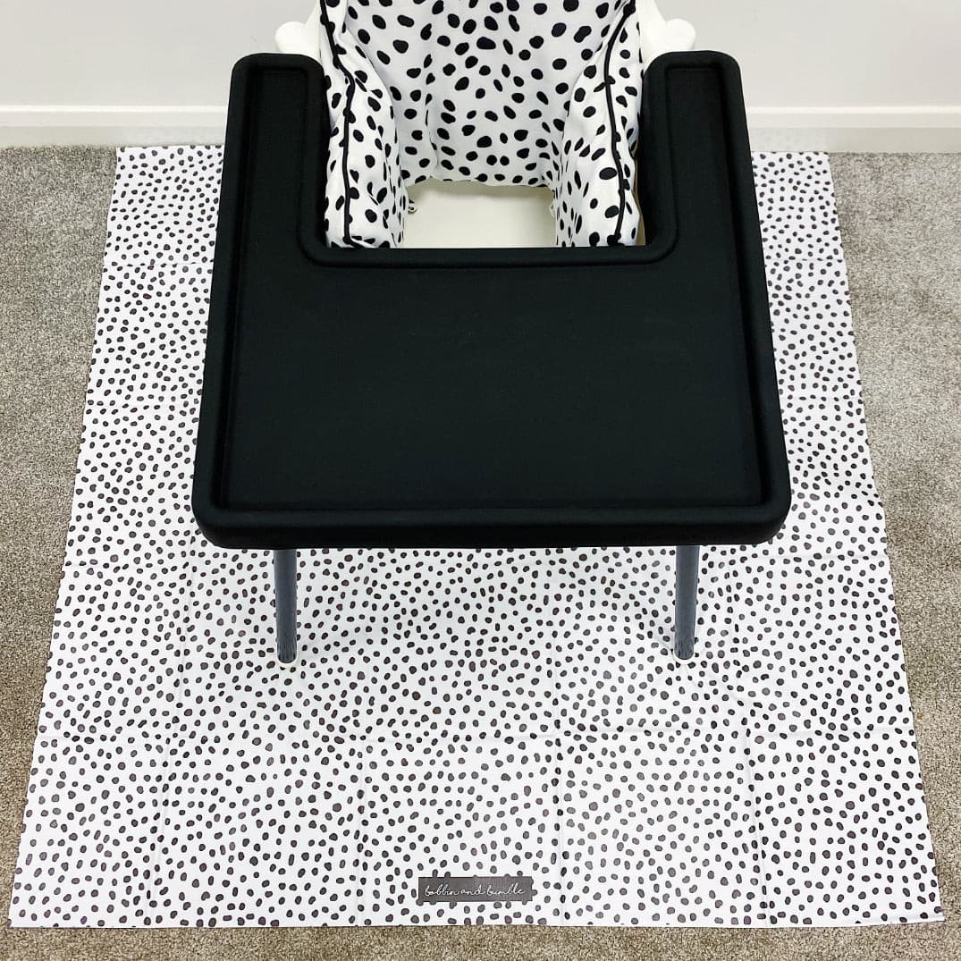 Splash mat - Monochrome Spotty Polka Dot