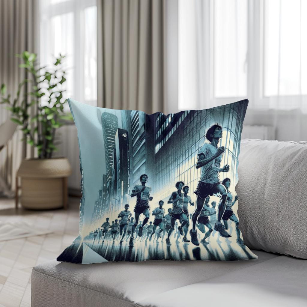 Midnight Marathon Cotton Cushion