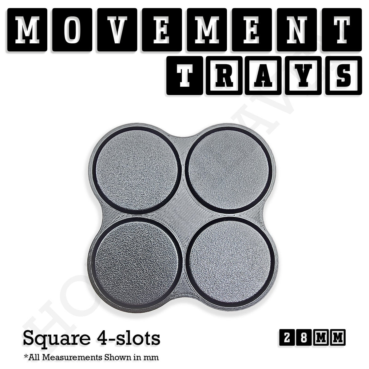 28mm Movement Trays for Tabletop Games | Wargaming | Full Range