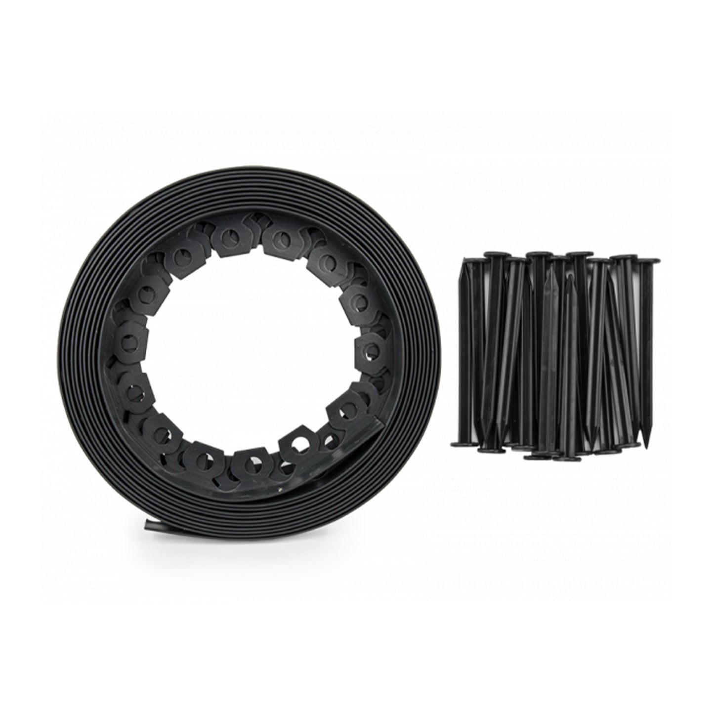Lawn Border Set, Easy Border 40mm Black 10m With Pegs