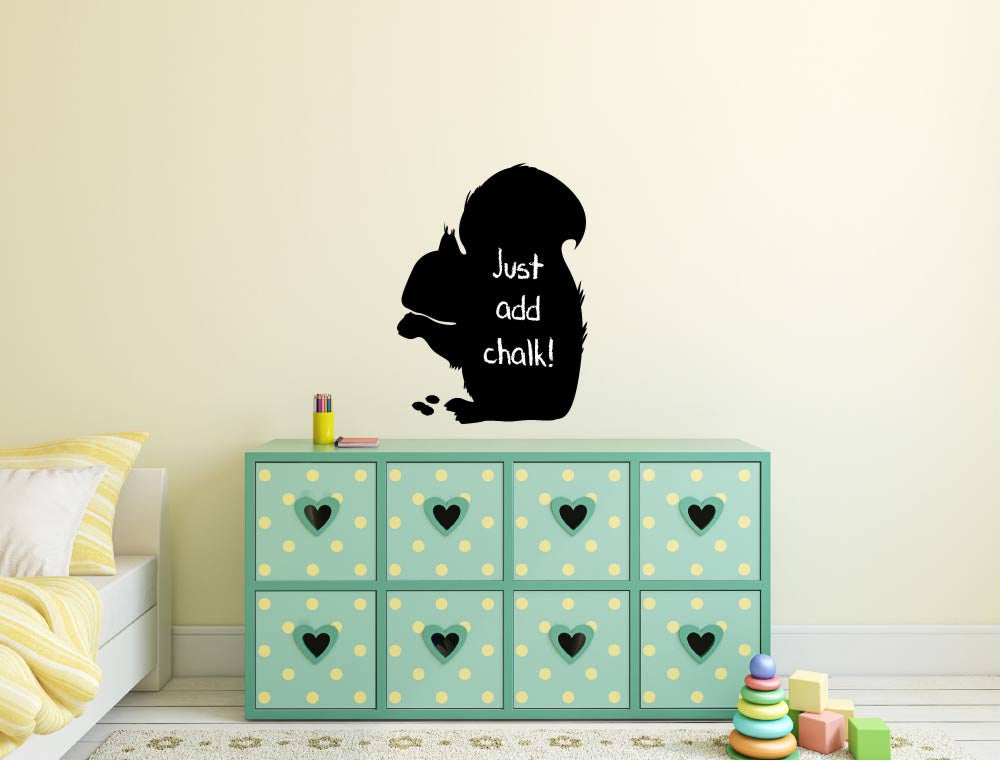 Squirrel Chalkboard Wall Sticker