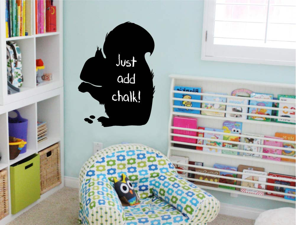 Squirrel Chalkboard Wall Sticker