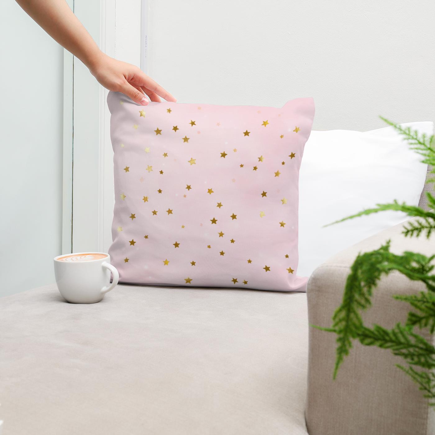 Pink Stardust Cotton Cushion