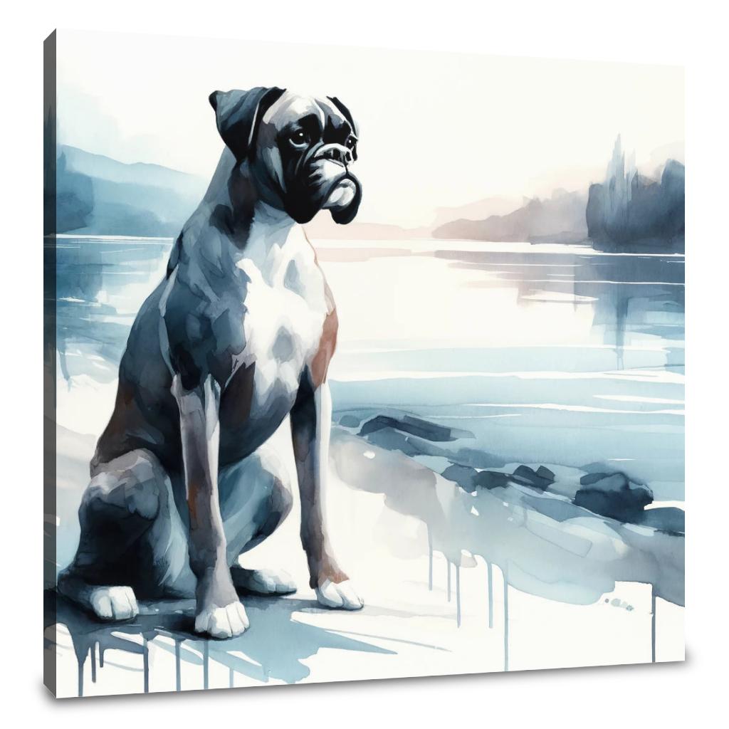 Morning Calm Boxer Reflections Canvas