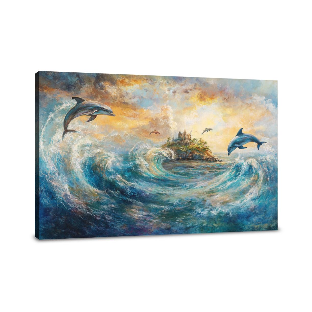 Enchanted Dolphin Isle Canvas