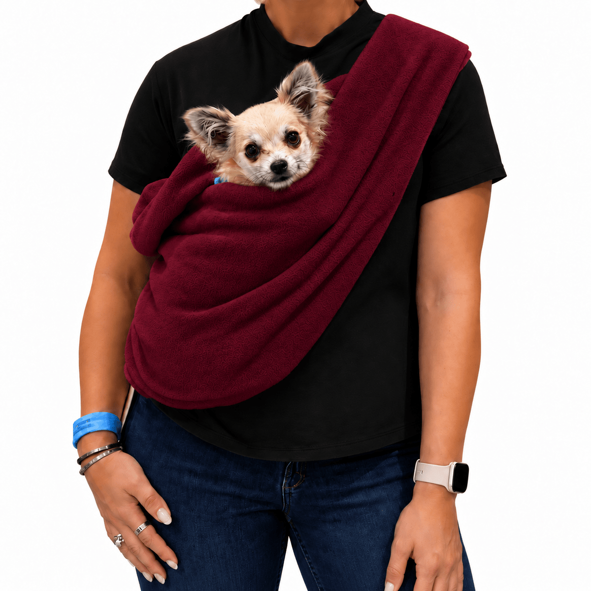 Plain Polar Fleece Dog Sling - Standard, Petite and Long Strap Sizes
