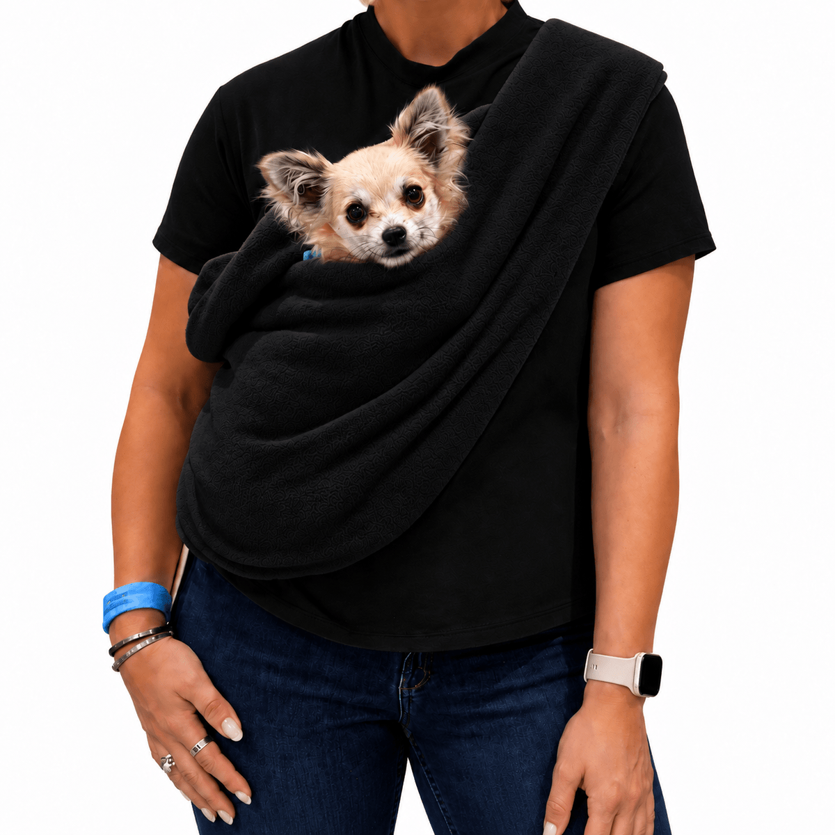 Plain Polar Fleece Dog Sling - Standard, Petite and Long Strap Sizes