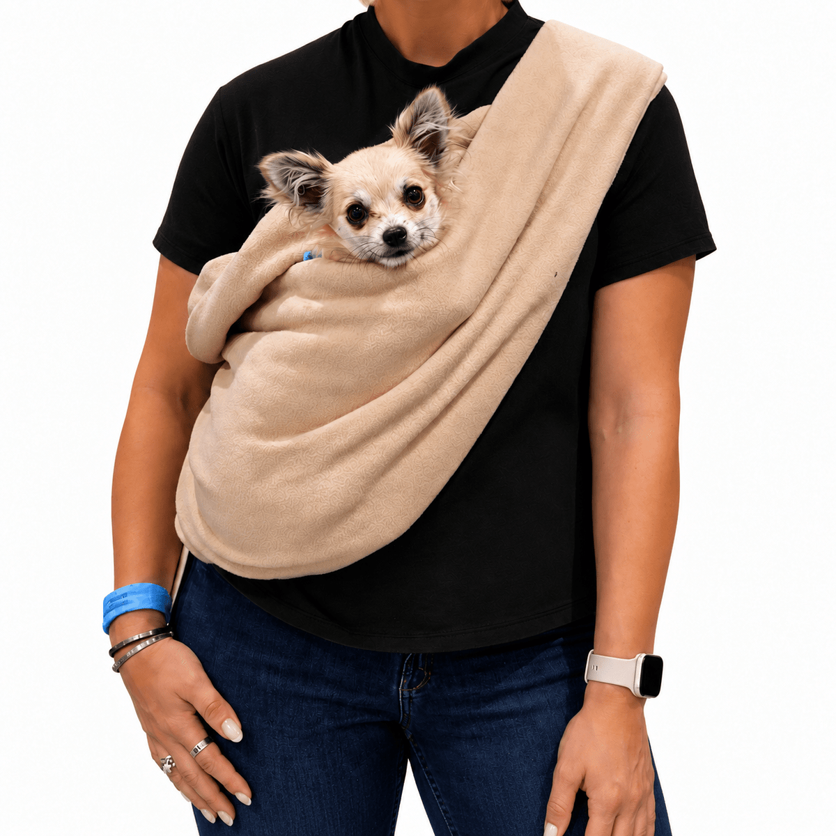 Plain Polar Fleece Dog Sling - Standard, Petite and Long Strap Sizes