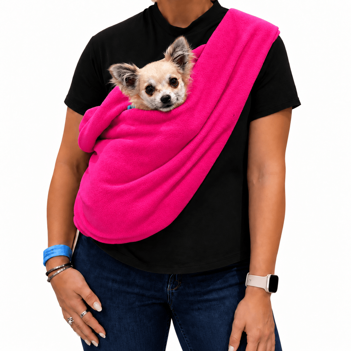 Plain Polar Fleece Dog Sling - Standard, Petite and Long Strap Sizes