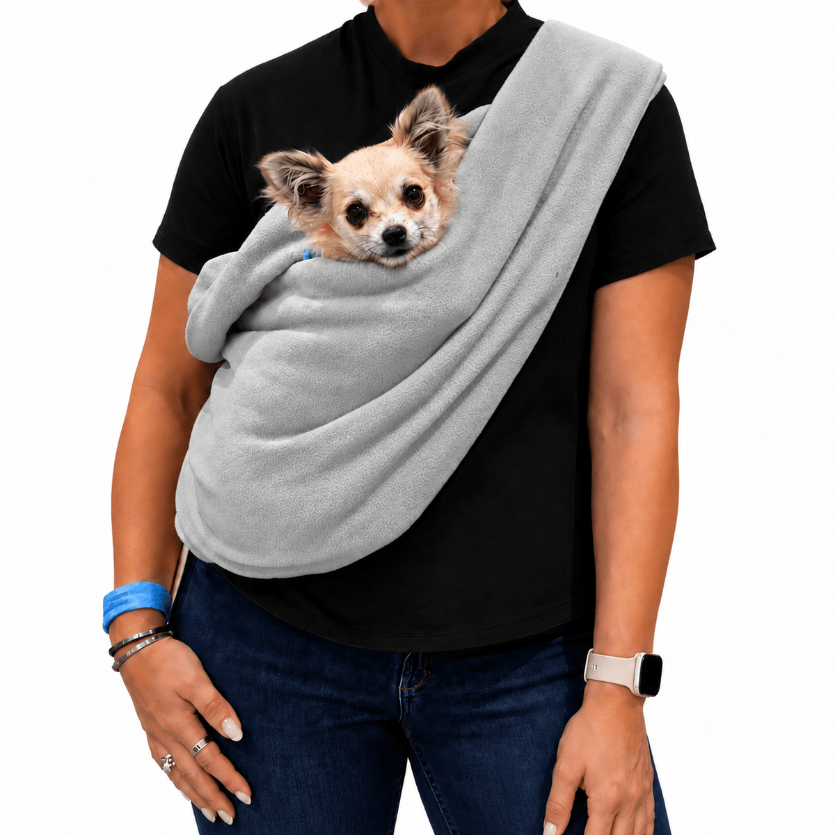 Plain Polar Fleece Dog Sling - Standard, Petite and Long Strap Sizes