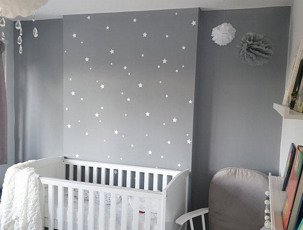 Star Wall Stickers (68 Stars in 4 Sizes) - Kids Nursery Star Decals